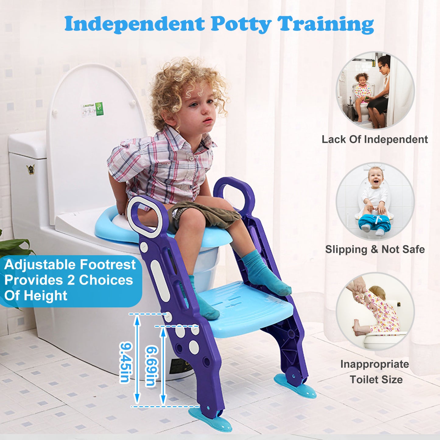 Potty Training Toilet Seat with Steps Stool Ladder