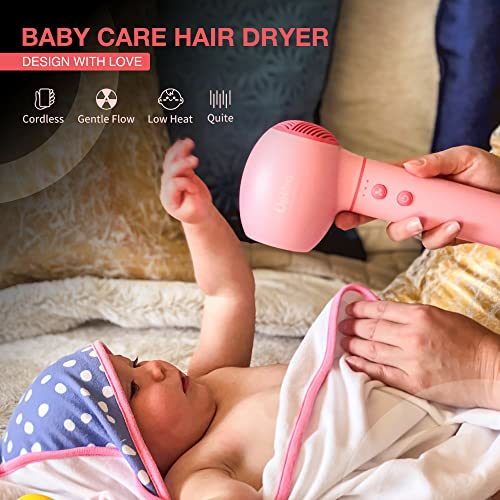 UpPro Gentle Cordless Low Heat/Speed Baby Hair Dryer