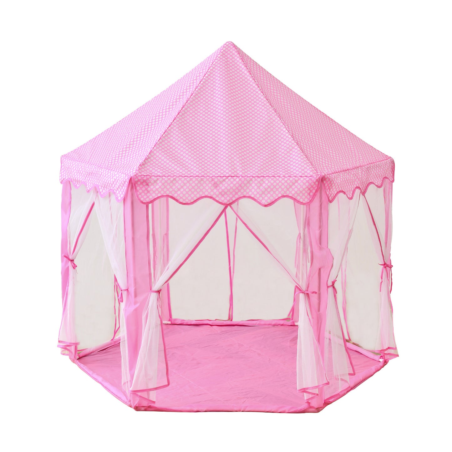 Outdoor/ Indoor Portable Folding Princess Castle Tent (LED Star Lights)