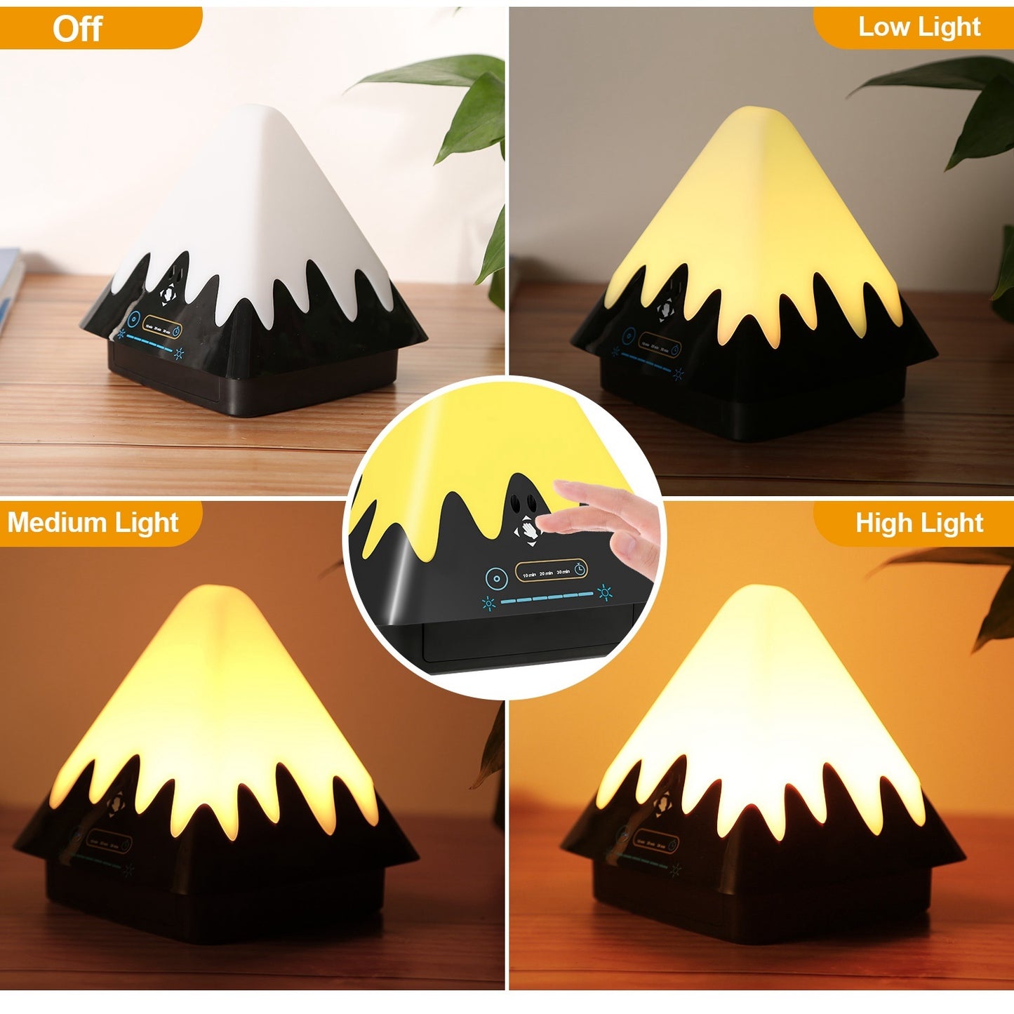 8-Color 6 Level Dimmable Touch Control Night Light