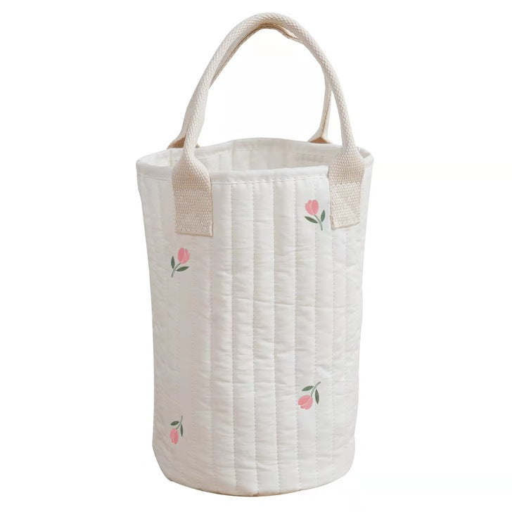 Embroidered Baby Bottle Storage Handbag With Compartment