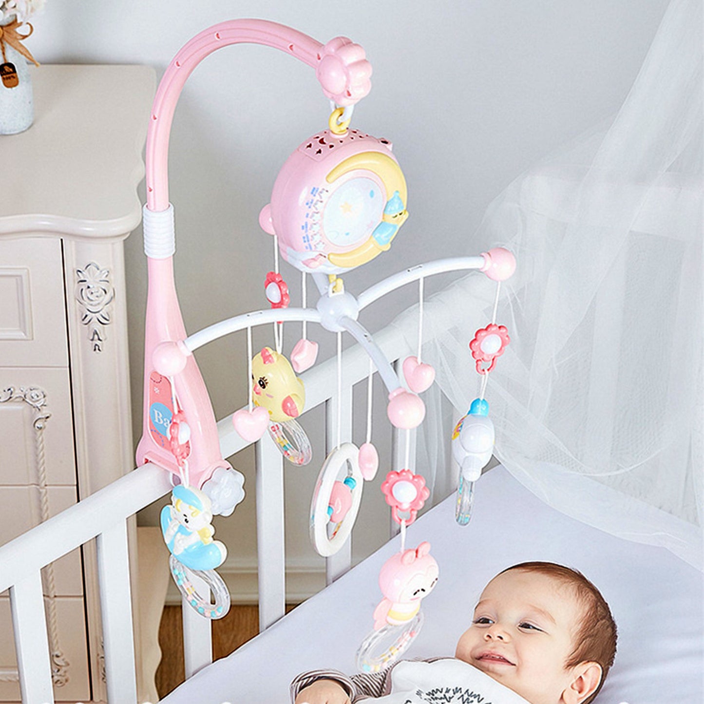 Musical Rotating Crib Mobile w/ Star Projection