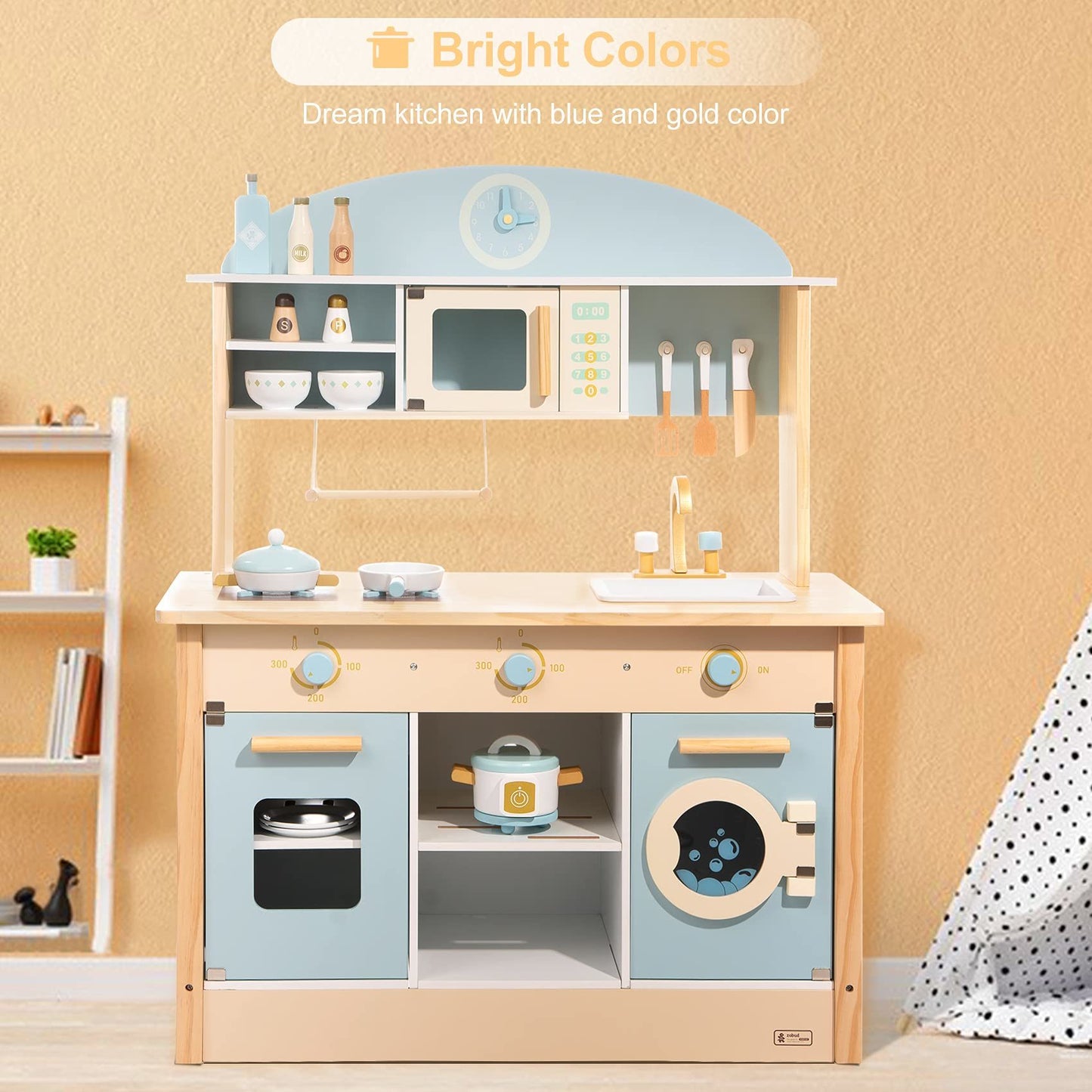 Robud Pretend Play Wooden Kitchen Set