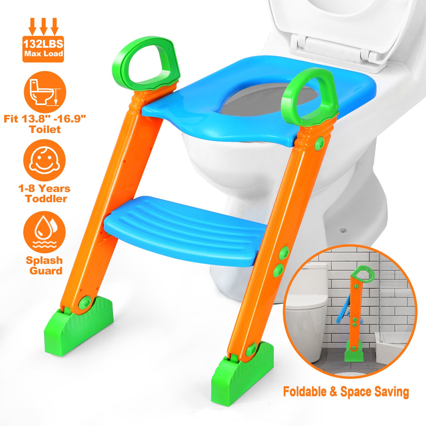 Potty Training Toilet Seat w/ Steps Stool Ladder