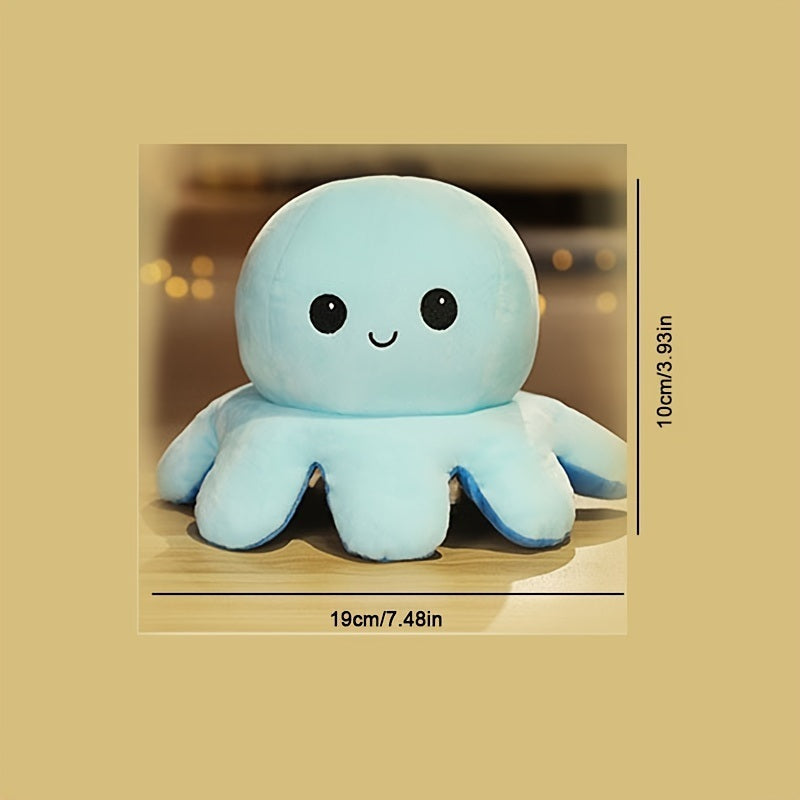 1piece Double Face Plush Flip Octopus Doll