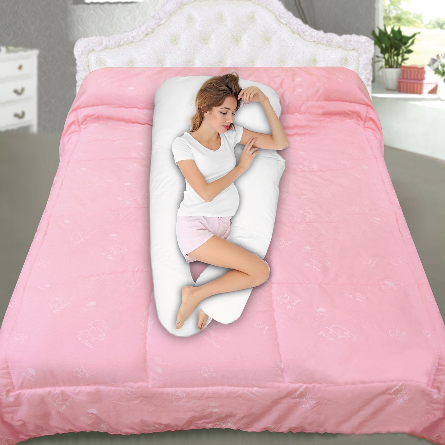 Full Body Pregnancy U Shaped Maternity Pillow