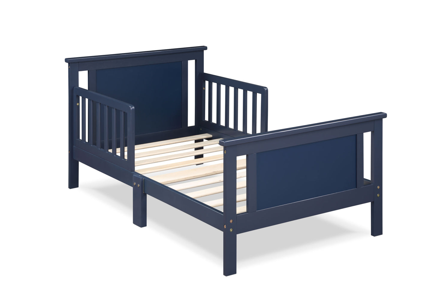 Connelly Reversible Panel Toddler Bed (Midnight Blue/Vintage Walnut)