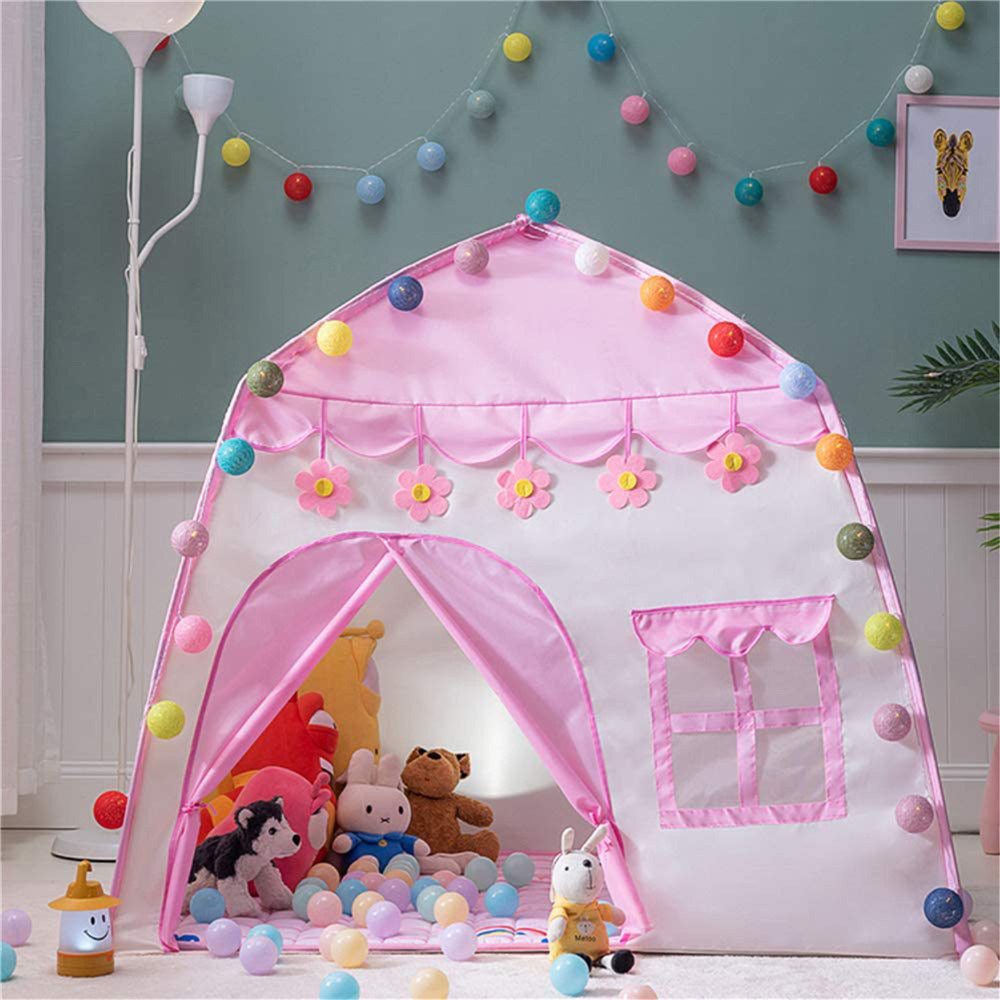 Kids Pink Castle Princess Playhouse Tent