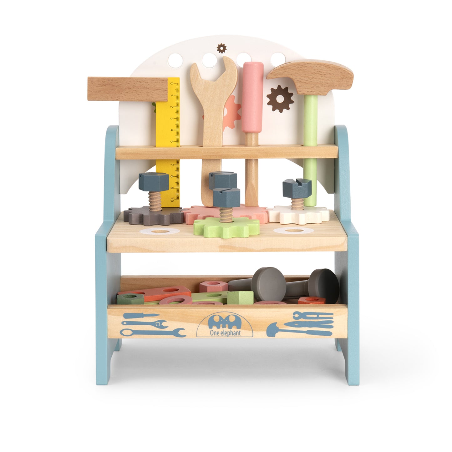 ROBUD Mini Wooden Play Tool Workbench Set