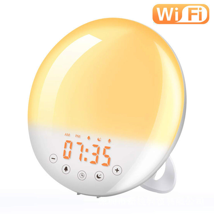 Wifi Voice Control Smart Wake-up Alarm Clock w/ light