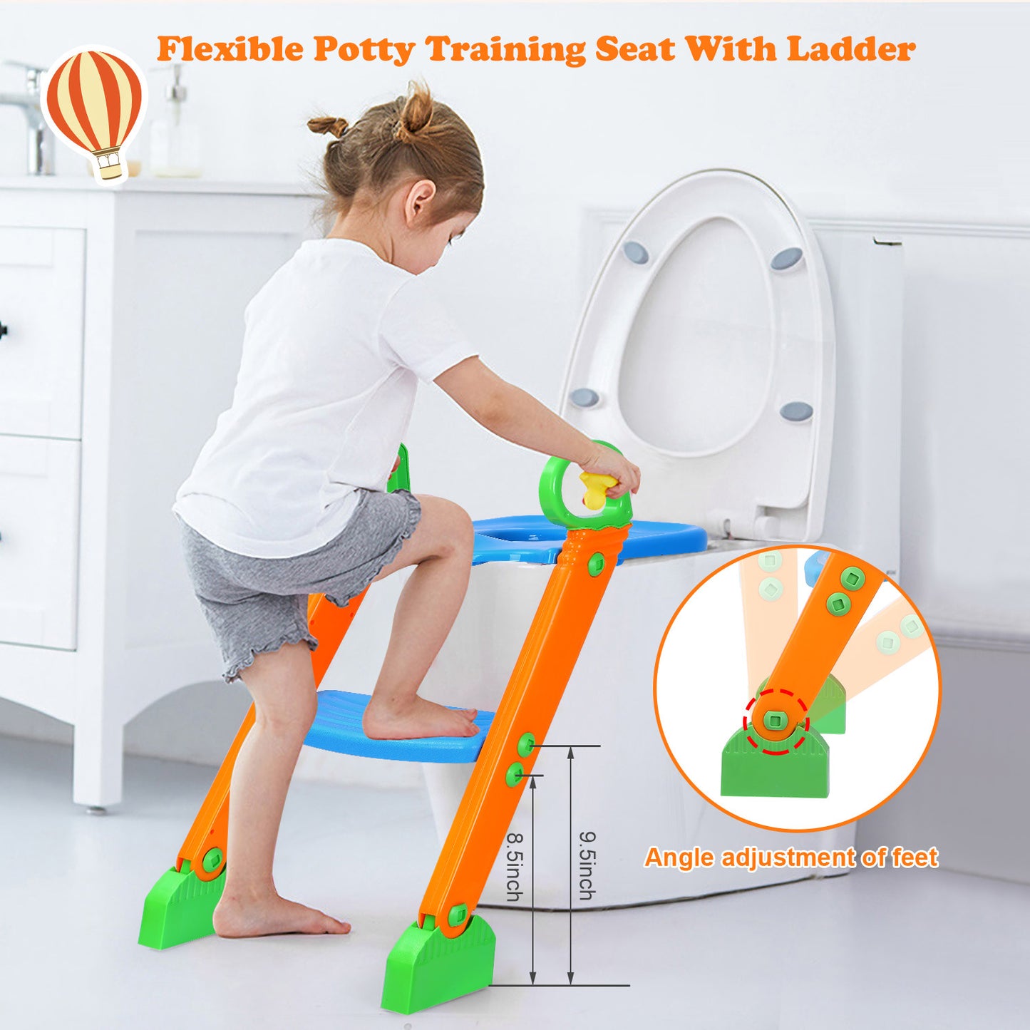 Potty Training Toilet Seat w/ Steps Stool Ladder