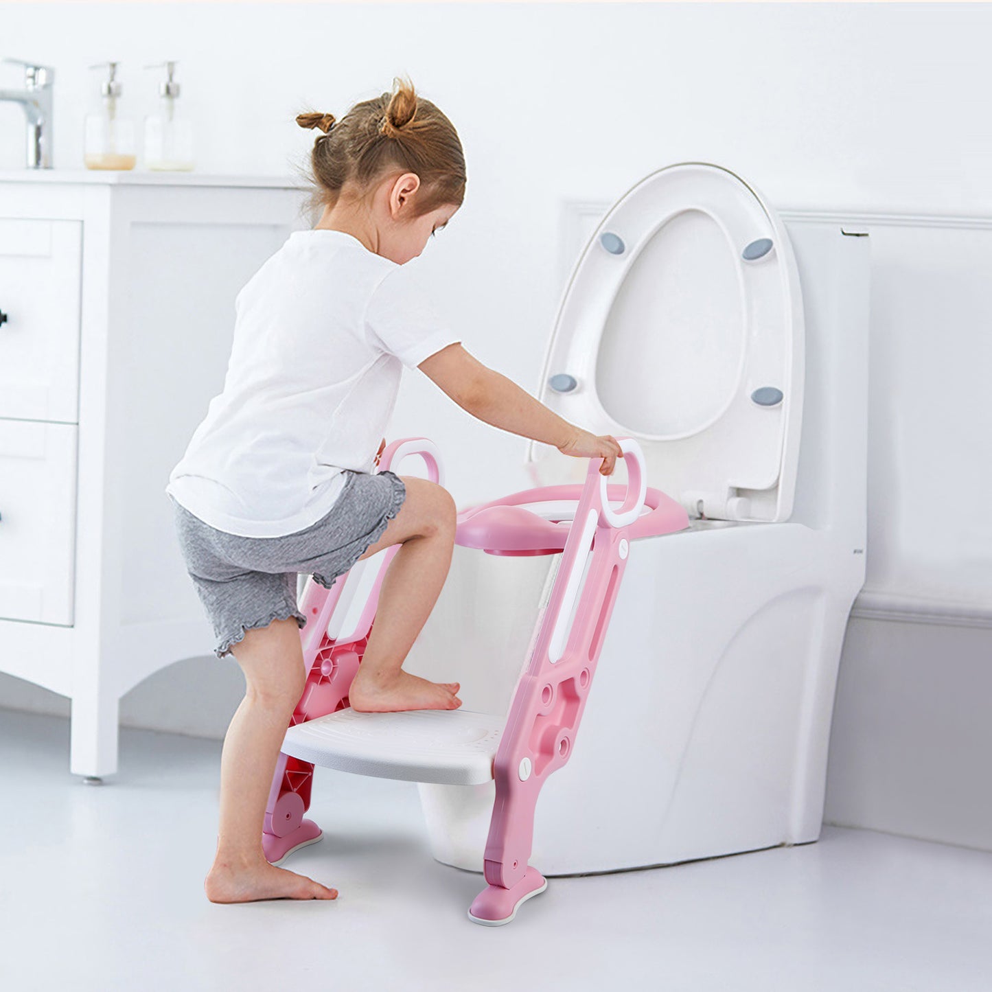 Potty Training Toilet Seat with Steps Stool Ladder