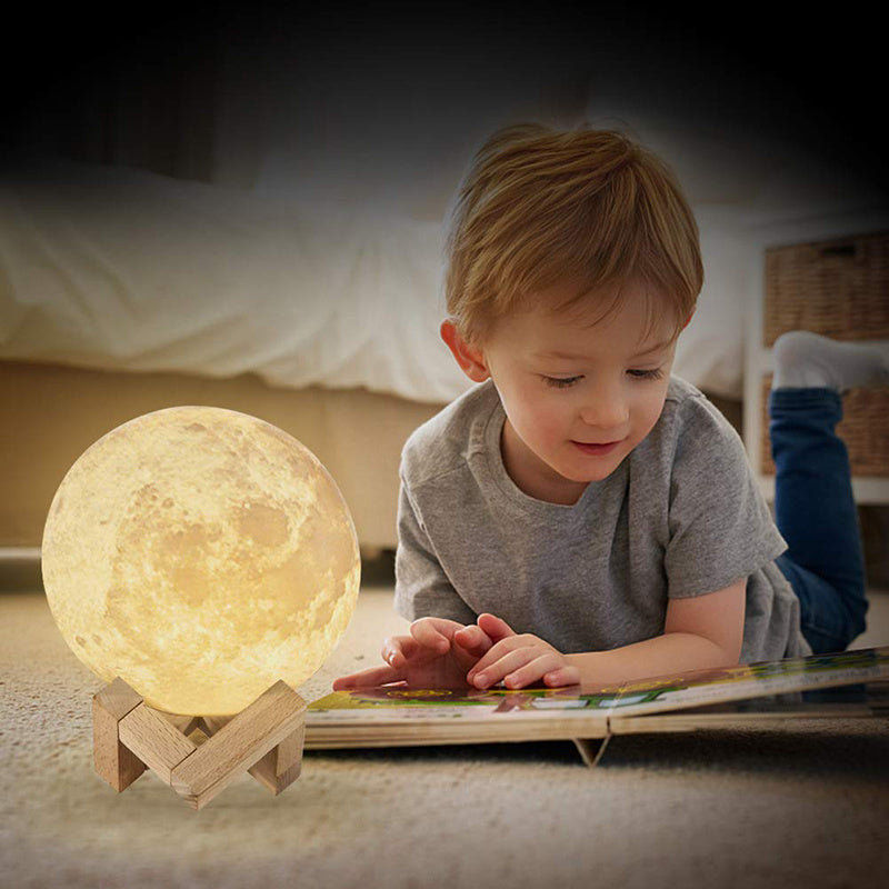 Rechargeable Bedside 3D Moonlight LED Dimmable Night Light