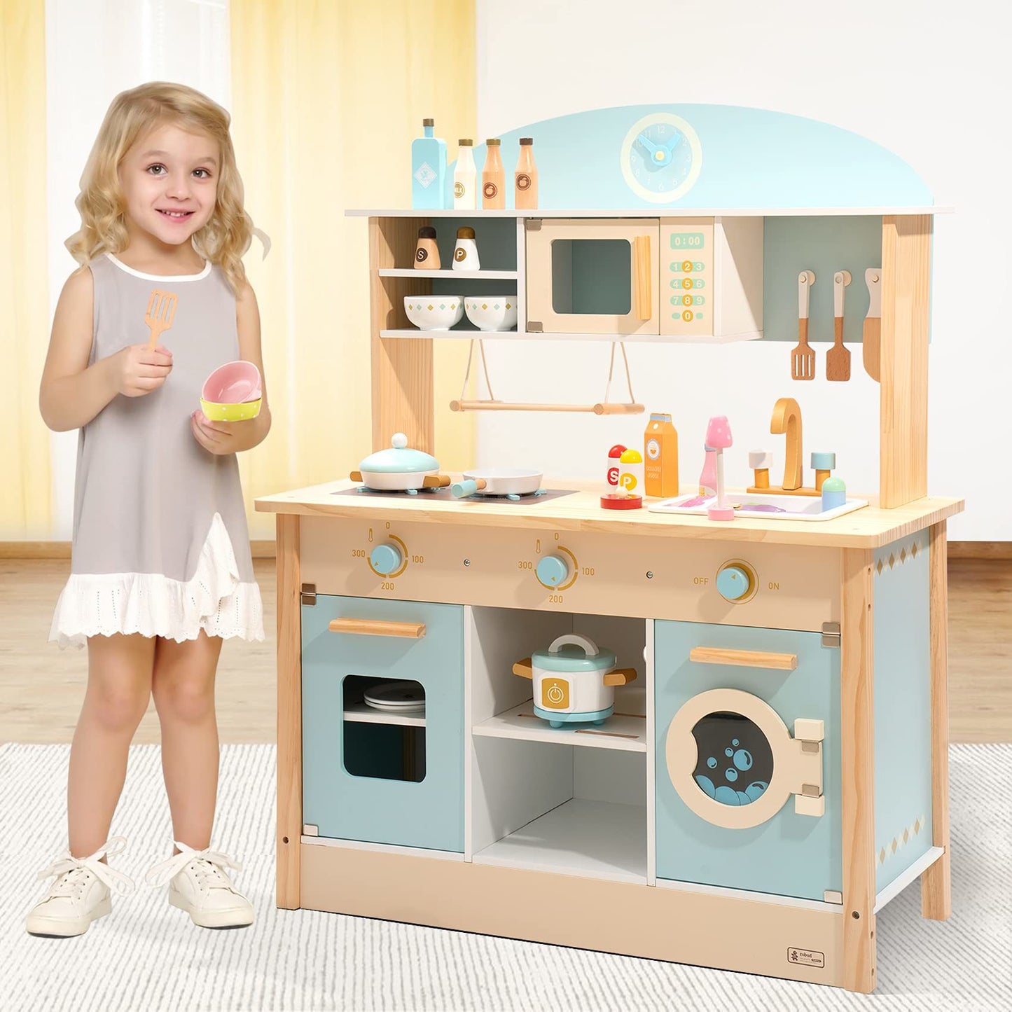 Robud Pretend Play Wooden Kitchen Set