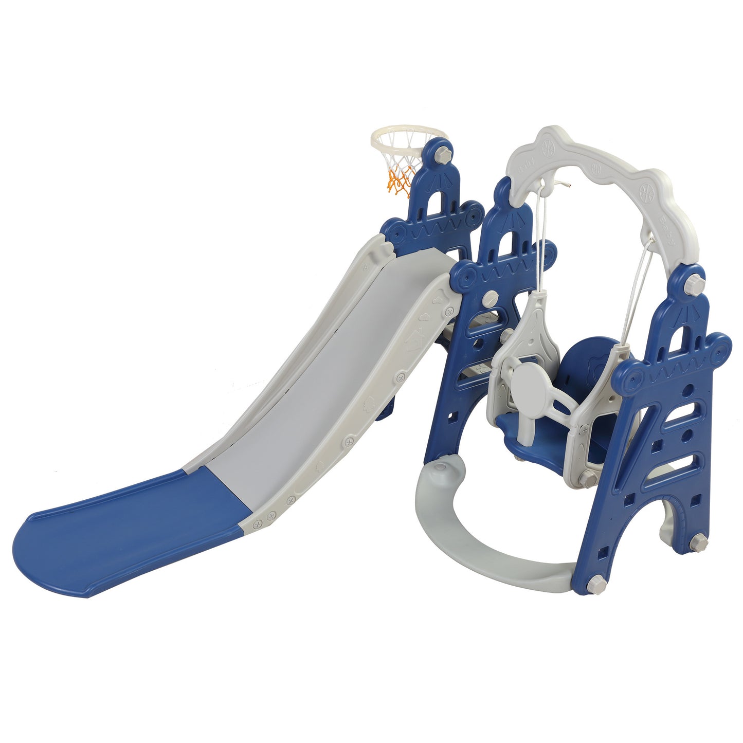 3-in-1 Combination Activity Children Slide Swing Set