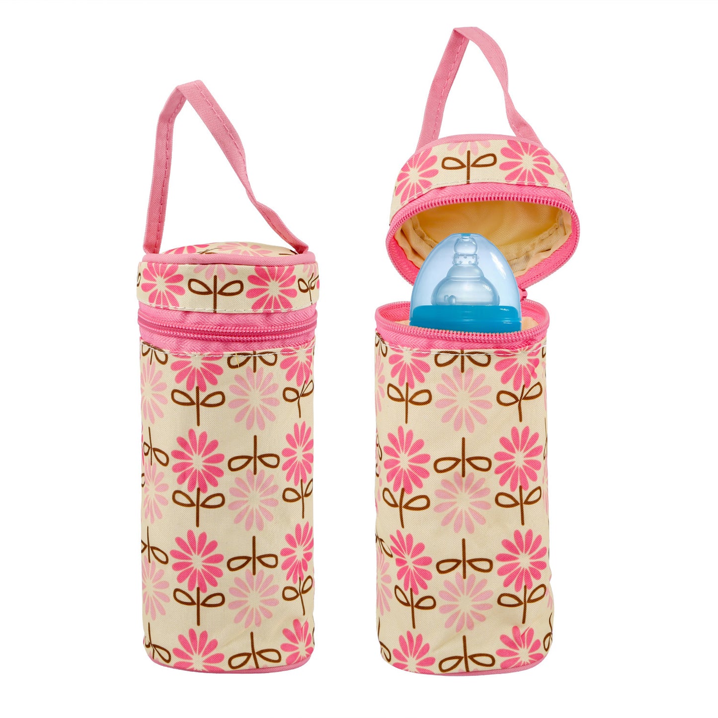 5PCS Baby Diaper Bags Set w/ Nappy Changing Pad & Insulated Pockets