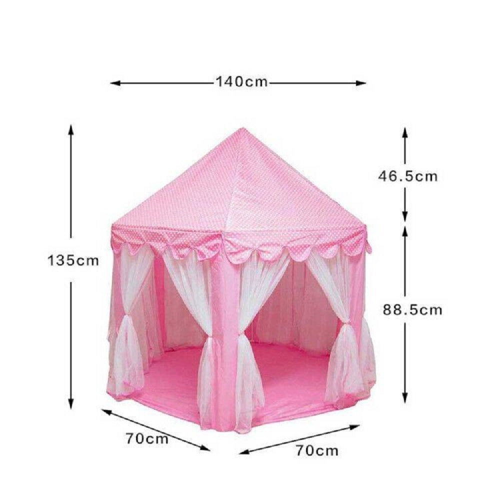 Outdoor/ Indoor Portable Folding Princess Castle Tent (LED Star Lights)