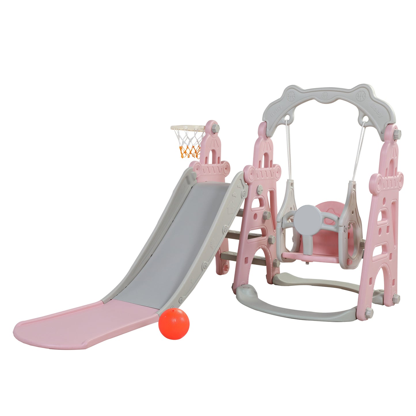 3-in-1 Combination Activity Children Slide Swing Set