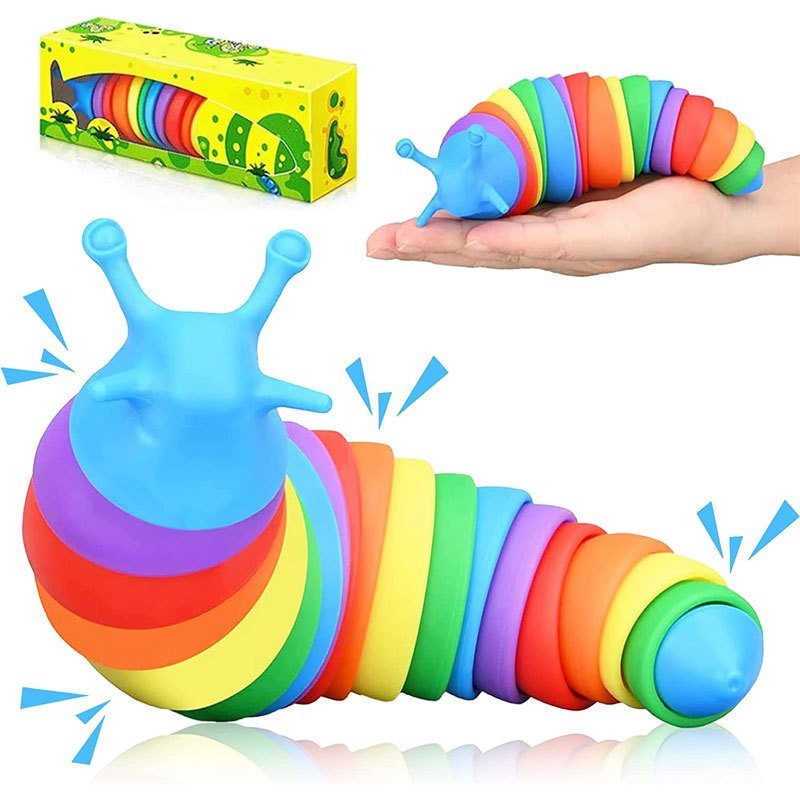 Articulated Sensory Fidget Slug Toy