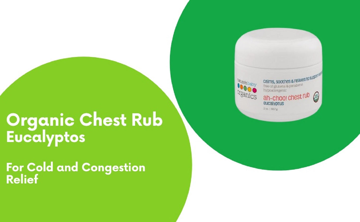 Organic Ah-Choo! Chest Rub Eucalyptus 2 oz. (*Packaging May Vary)